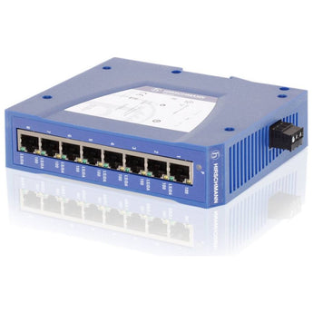 WIWAV Spider III 8-poorts industriële switch, DIN-rail