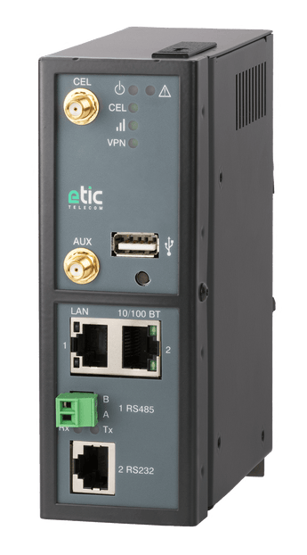 Etic IPL-C-220 industriële 4G VPN-router, RS232/485