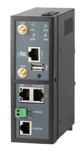 Etic IPL-DAC-220-LW ADSL + 4G back-up router, RS232/485
