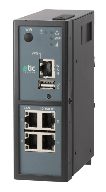 Etic IPL-E-400 industriële Ethernet VPN-router, 4 poorten