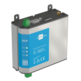 INSYS SCR industriële 4G router, VPN, RS232, containers