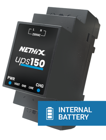 Nethix UPS150 DIN-rail voeding met accu, 24V
