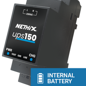 Nethix UPS150 DIN-rail voeding met accu, 24V
